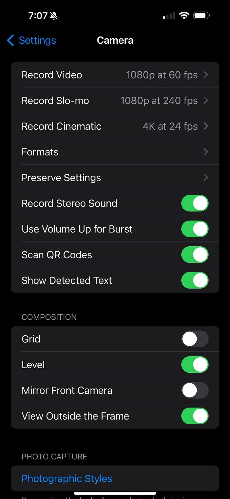 Enable burst mode and leveling for better composition