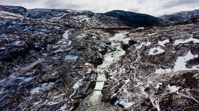 Majestic bridge on Hardangervidda, Norway