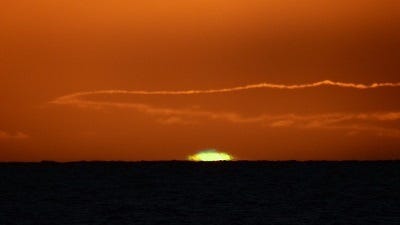 The momentary green flash at sunset