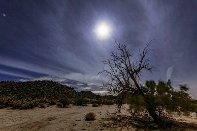 Halo around the moon or sun in the sky