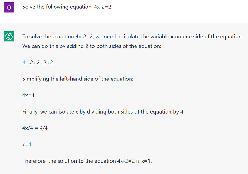 Equation solving query