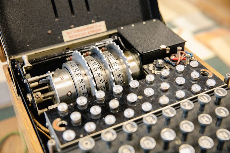 Enigma machine used in World War II