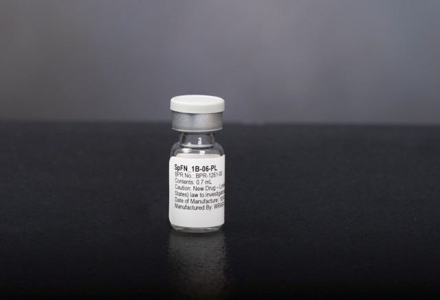 Vial of SpFN Vaccine from the Army