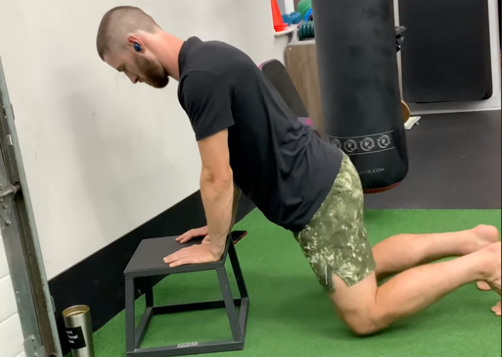 Elevated Cat-Cow Exercise