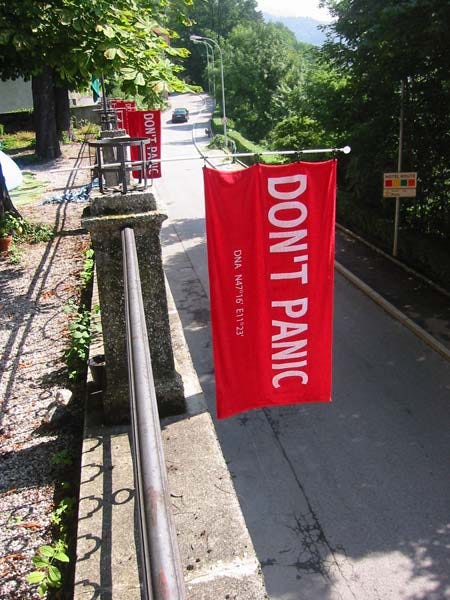 Commemorating Towel Day in Innsbruck, 2005