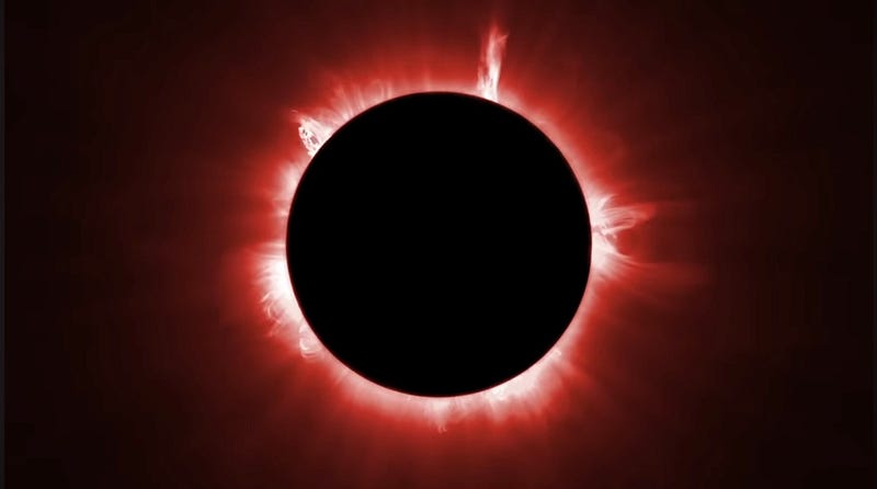 Solar corona during an eclipse