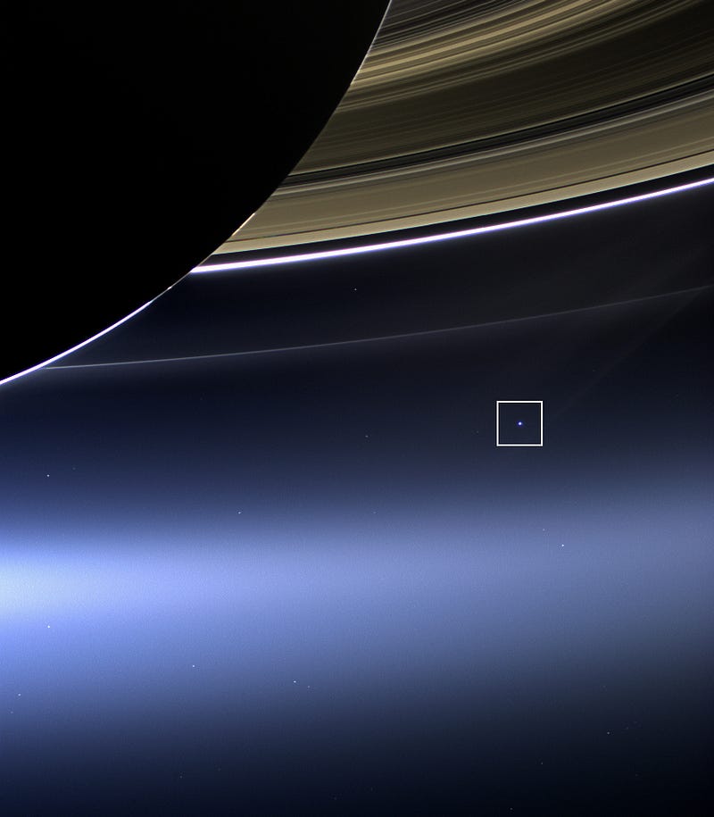 Cassini's view of Earth from Saturn