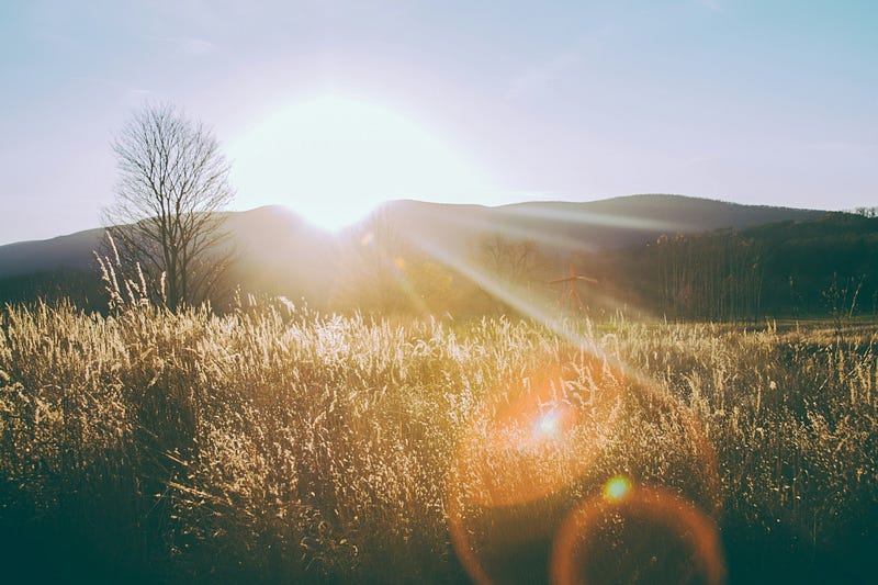 Beautiful sunrise to inspire morning routines