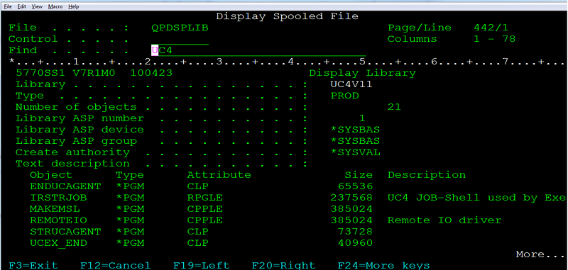 AS/400 system interface