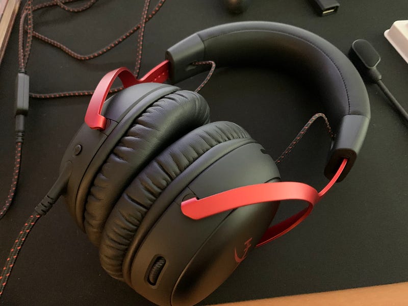 Detailed view of the HyperX Cloud III headset