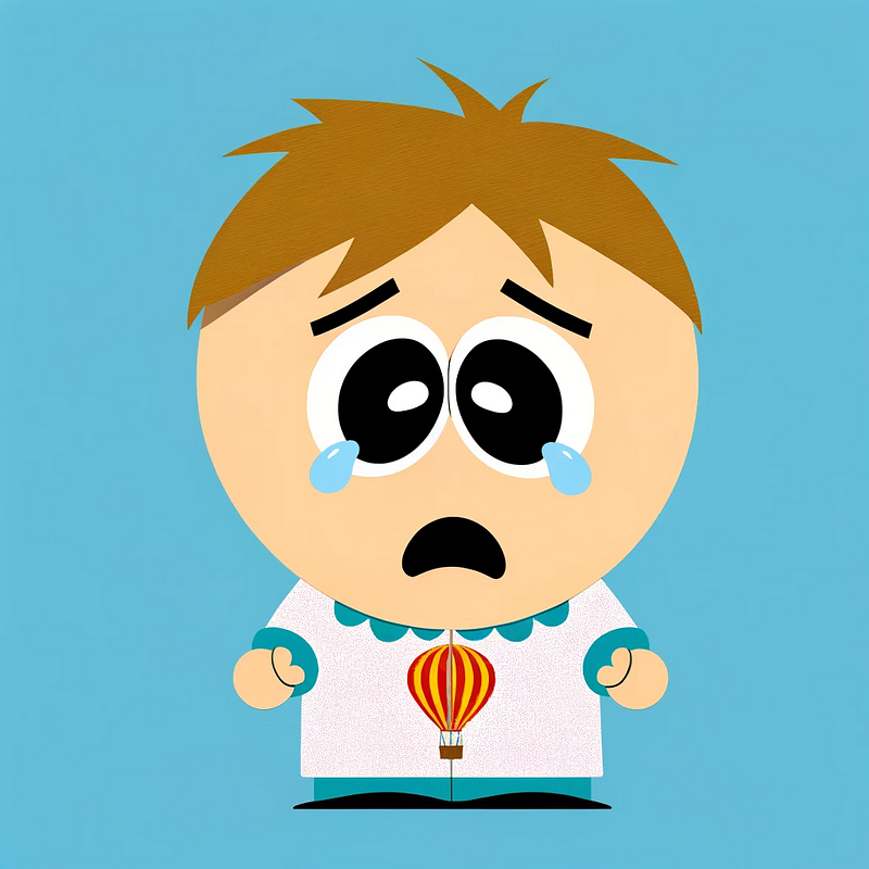 Image of son as South Park character