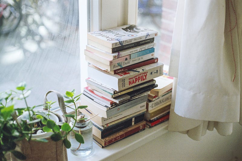 Stack of books demonstrating LIFO structure