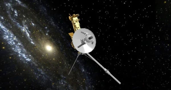 Artistic rendering of Voyager 1 in space