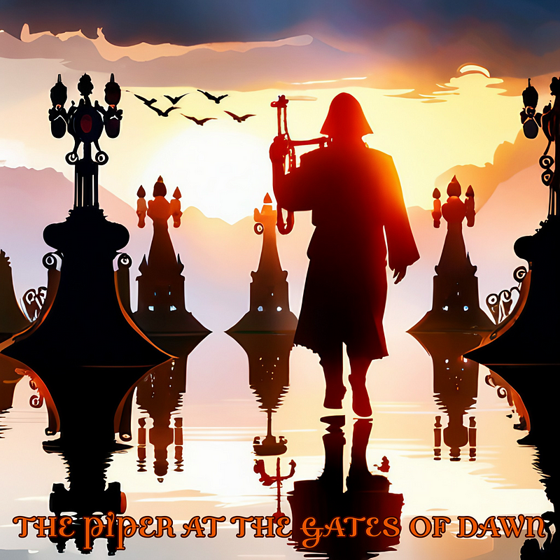 AI-generated cover art for The Piper at the Gates of Dawn