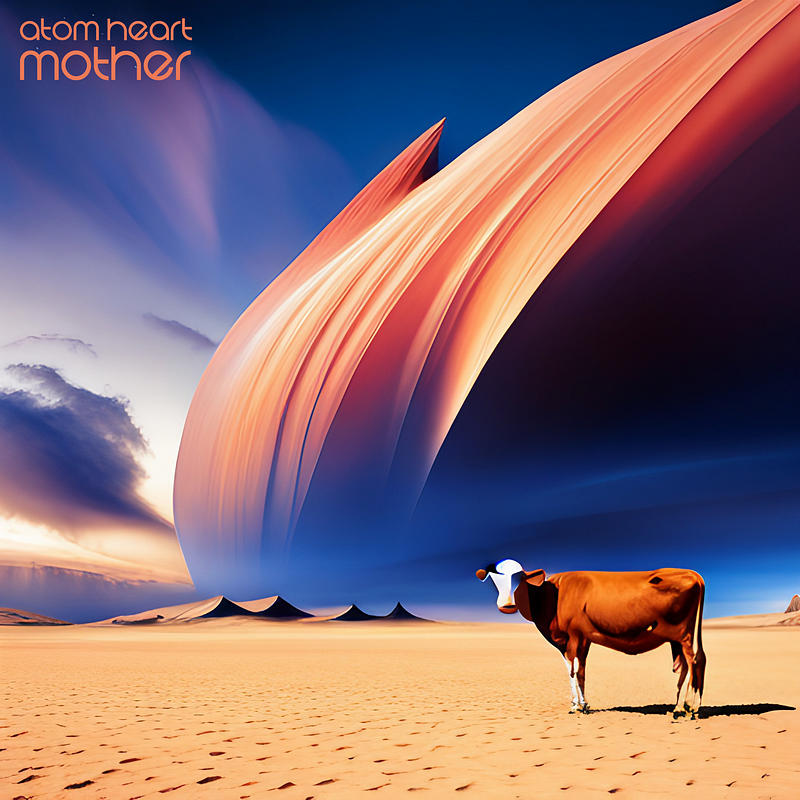 AI-generated cover art for Atom Heart Mother