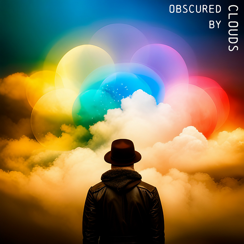 AI-generated cover art for Obscured by Clouds