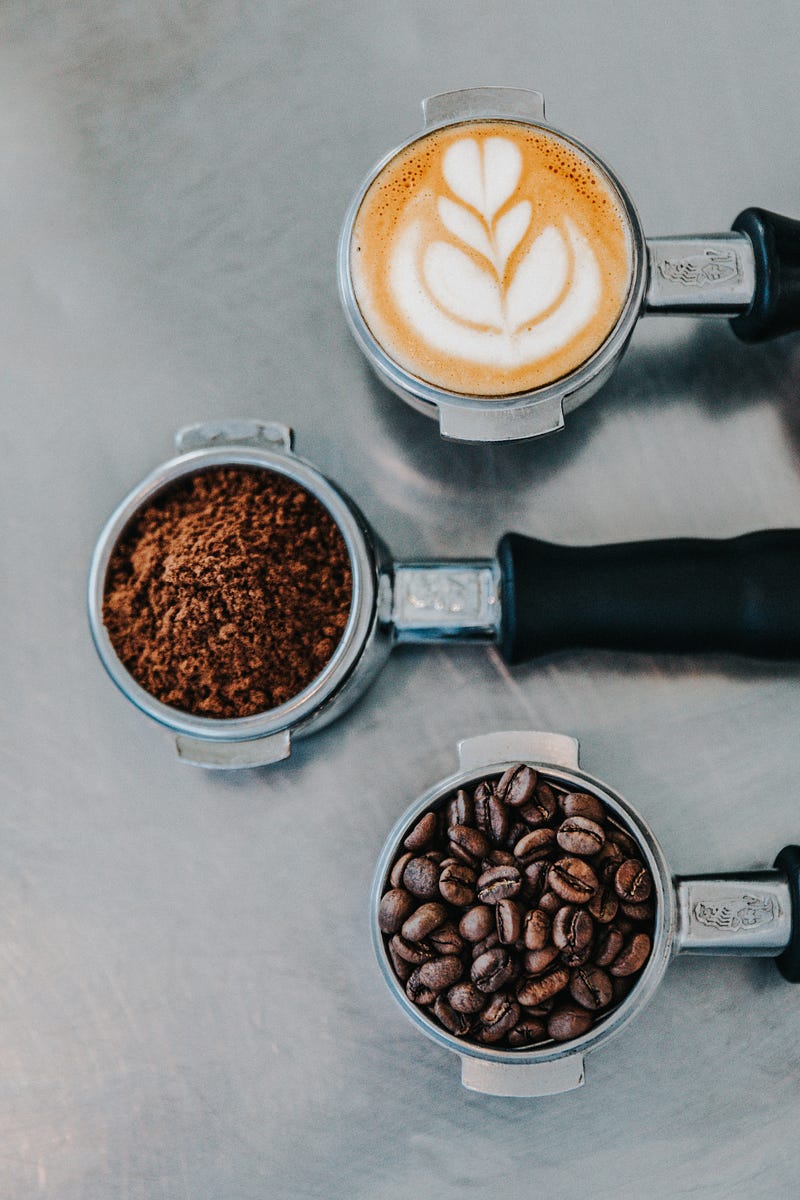 Coffee in a cozy café setting