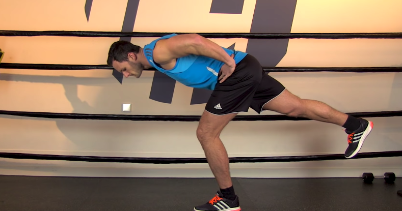 Single-leg hinge exercise demonstration