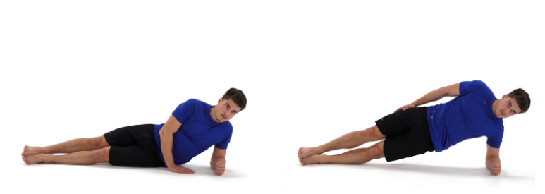 Side plank exercise demonstration