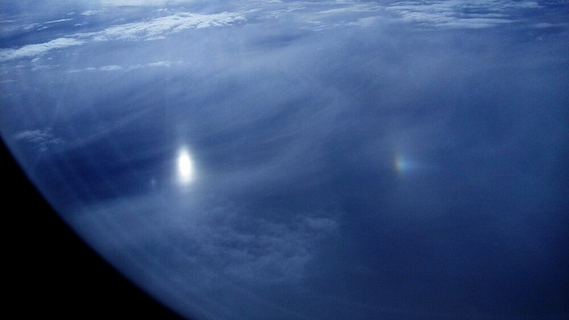 Atmospheric phenomena showcasing light reflections