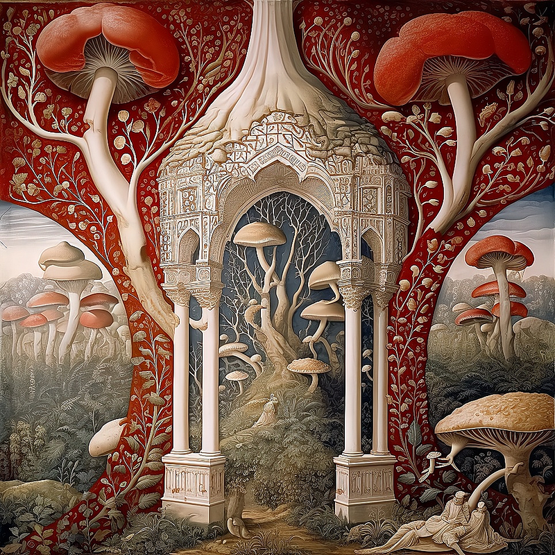 Medieval fresco depicting the Tree of Knowledge