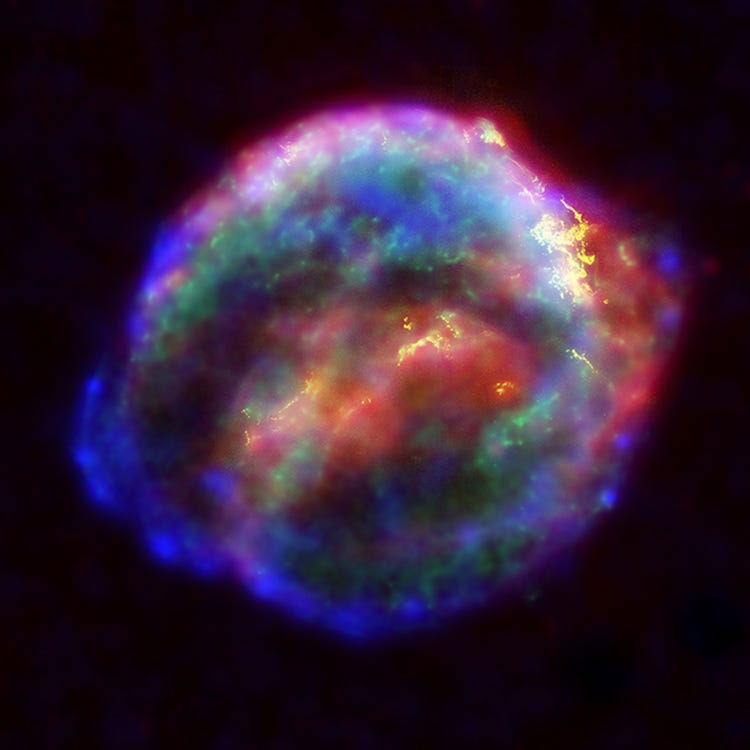 Colorful remnants of Kepler's Supernova