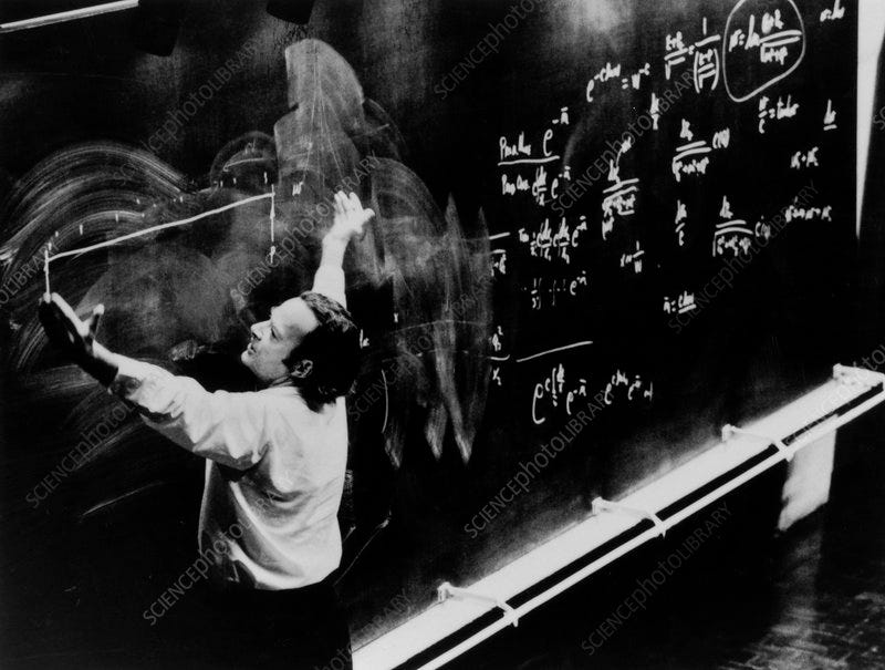 Richard Feynman, a pivotal figure in physics and AI inquiry.