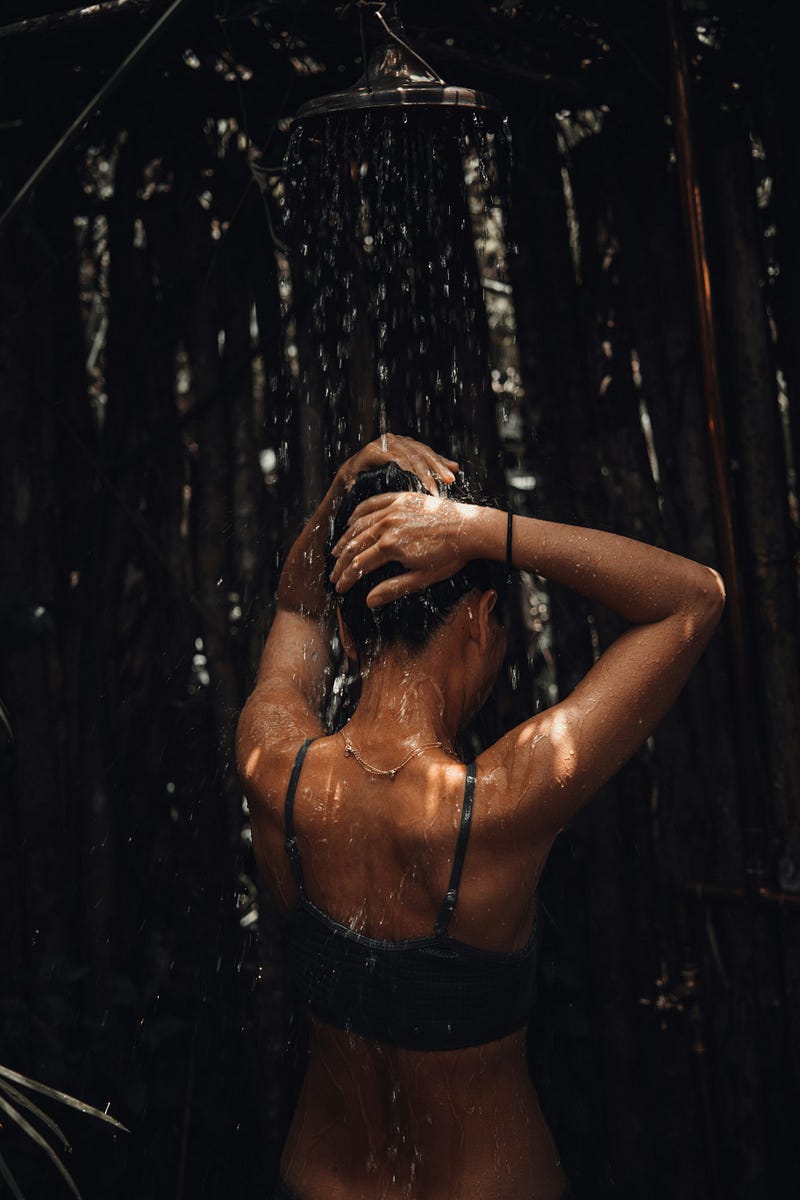 Enjoying a cold shower routine before bed