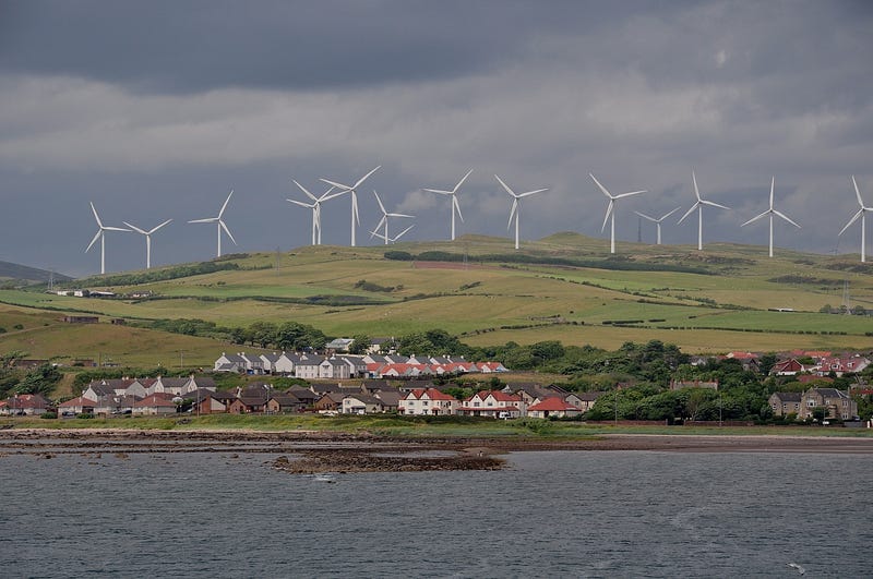 Wind Farm in Ardrossan, Scotland