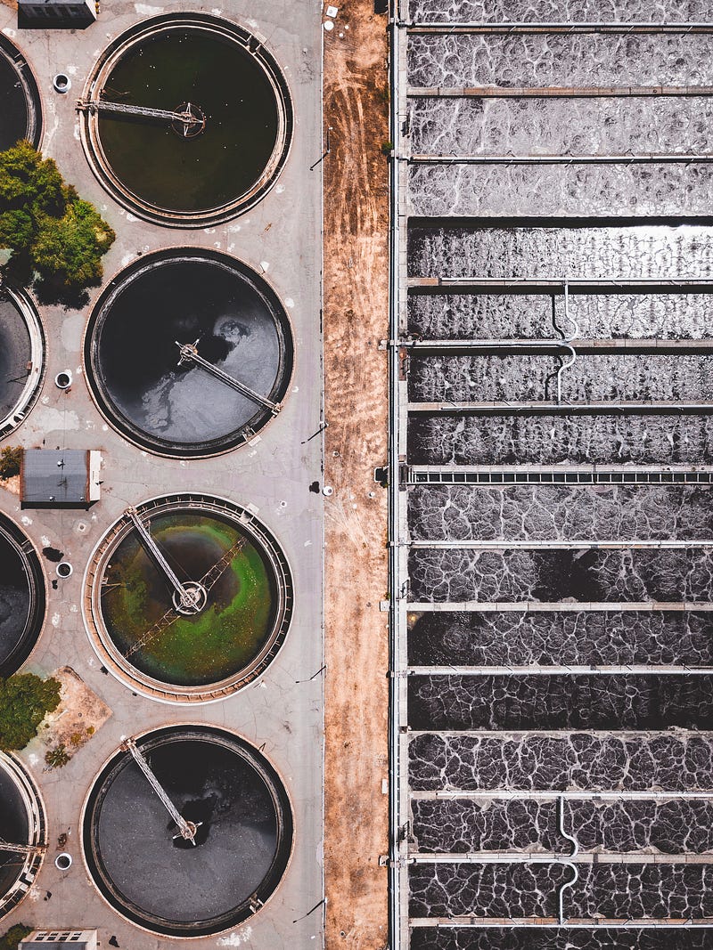 Wastewater treatment process in action