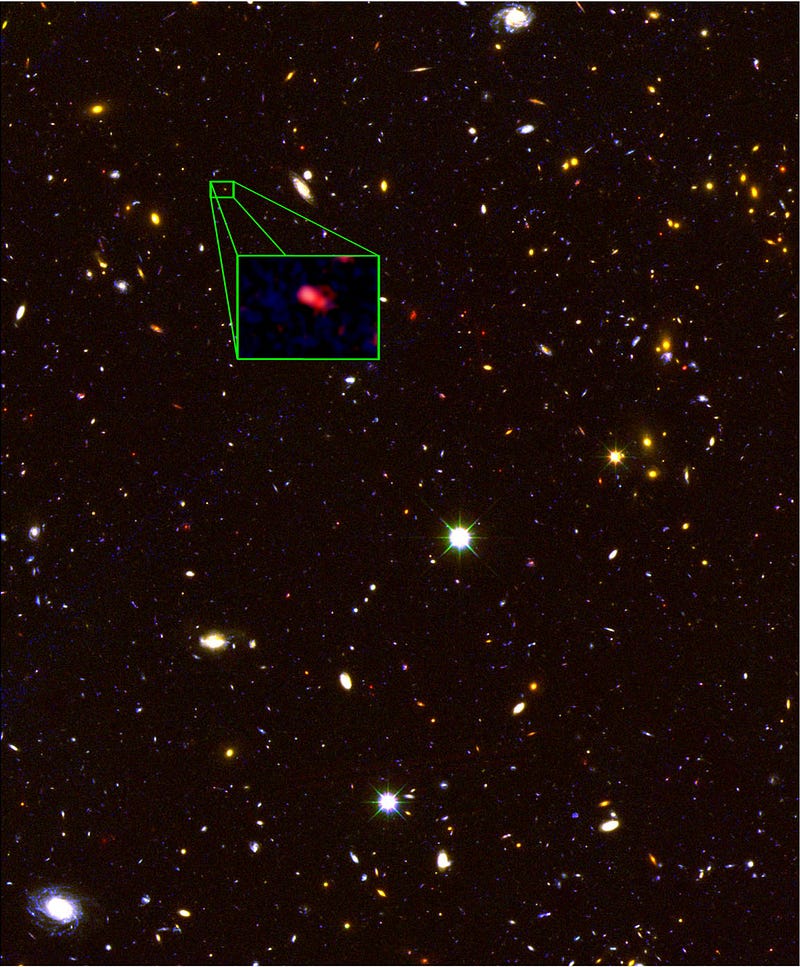 Ancient galaxies exhibiting redshift