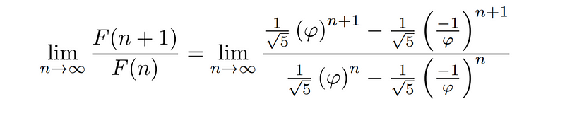 Ratio of Fibonacci terms