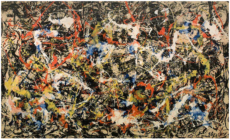 Abstract art inspired by Jackson Pollock