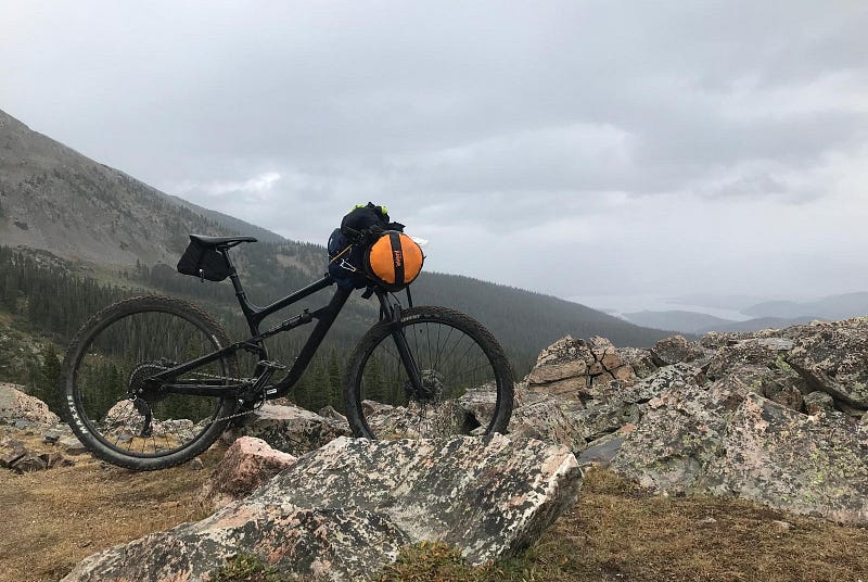 Misty view of the mountains