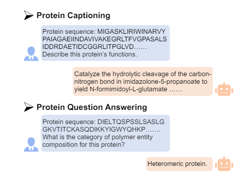 Protein-to-text generation tasks.