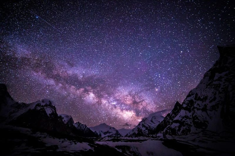 The Milky Way from Concordia Camp, Pakistan