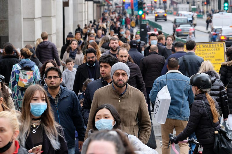 A busy street in London